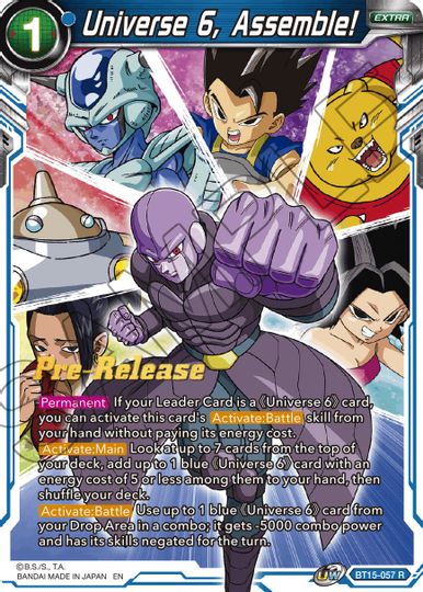 Universe 6, Assemble! (BT15-057) [Saiyan Showdown Prerelease Promos] | Mindsight Gaming