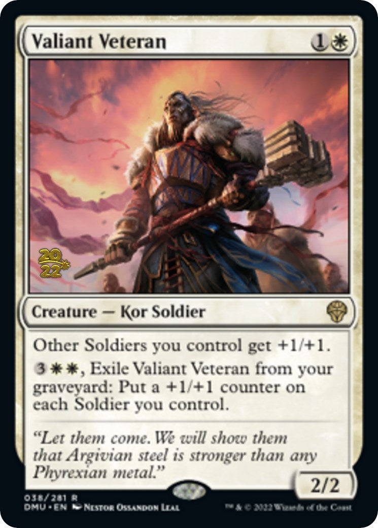 Valiant Veteran [Dominaria United Prerelease Promos] | Mindsight Gaming