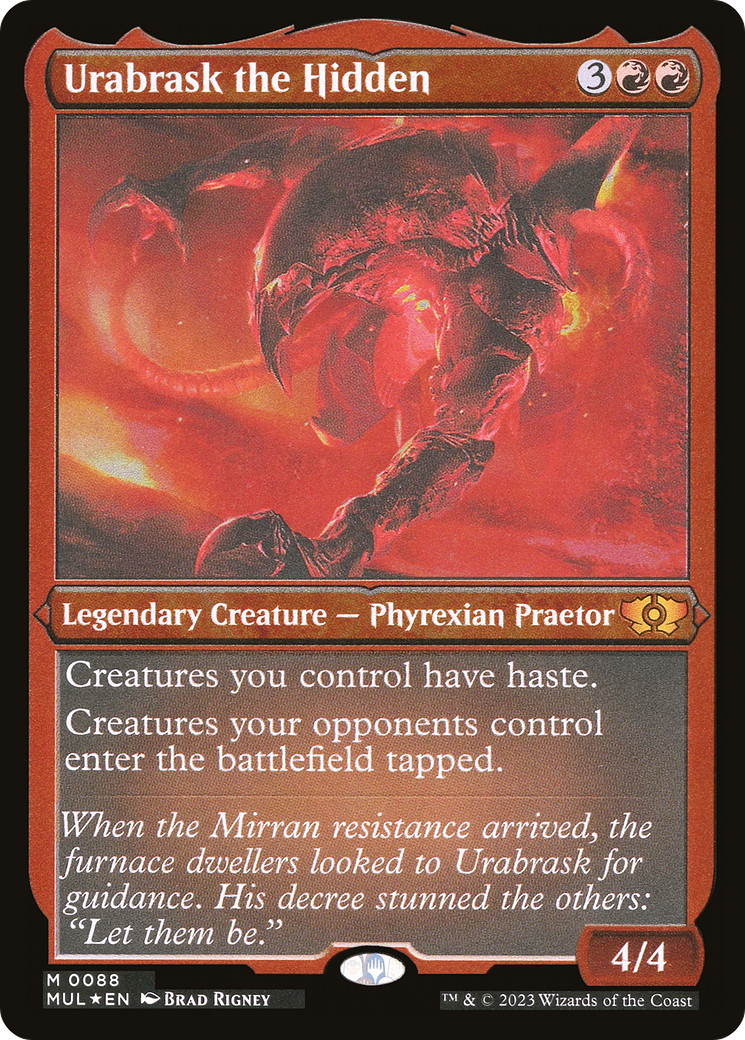 Urabrask the Hidden (Foil Etched) [Multiverse Legends] | Mindsight Gaming