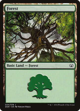 Forest (34) [Duel Decks: Nissa vs. Ob Nixilis] | Mindsight Gaming