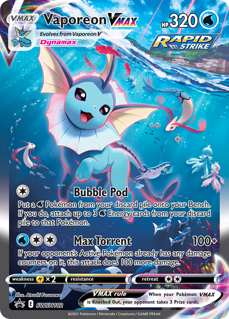 Vaporeon VMAX (SWSH182) (Jumbo Card) [Sword & Shield: Black Star Promos] | Mindsight Gaming