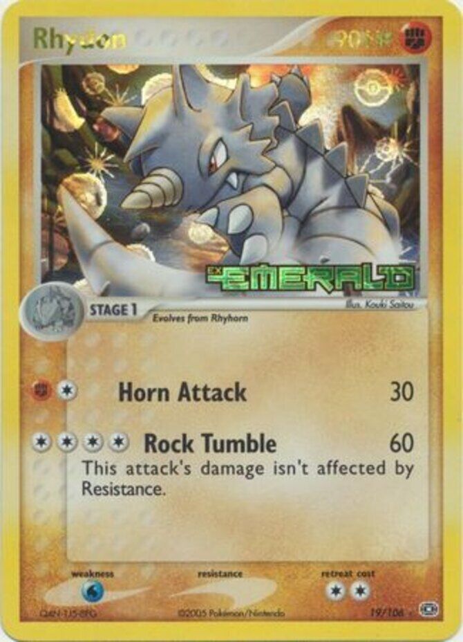 Rhydon (19/106) (Stamped) [EX: Emerald] | Mindsight Gaming