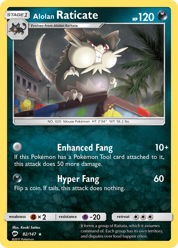 Alolan Raticate (82/147) [Sun & Moon: Burning Shadows] | Mindsight Gaming