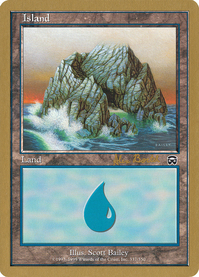 Island (ab337a) (Alex Borteh) [World Championship Decks 2001] | Mindsight Gaming