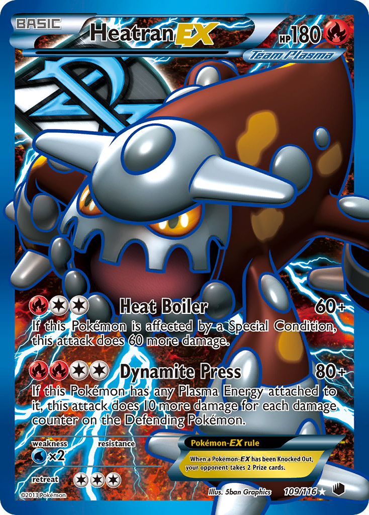 Heatran EX (109/116) [Black & White: Plasma Freeze] | Mindsight Gaming