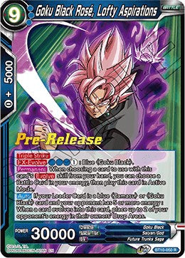 Goku Black Rose, Lofty Aspirations (BT10-050) [Rise of the Unison Warrior Prerelease Promos] | Mindsight Gaming