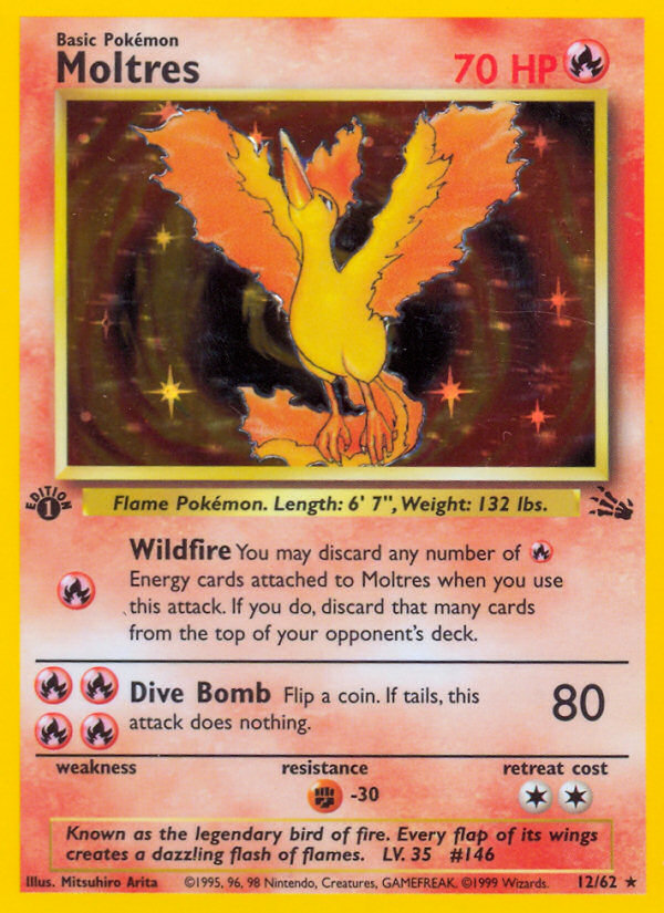 Moltres (12/62) [Fossil 1st Edition] | Mindsight Gaming