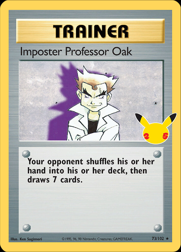 Imposter Professor Oak (73/102) [Celebrations: 25th Anniversary - Classic Collection] | Mindsight Gaming