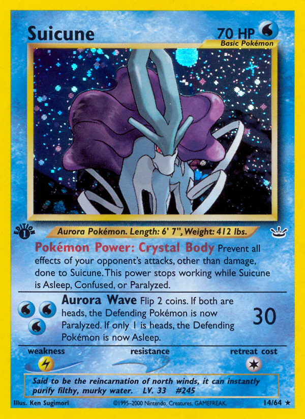 Suicune (14/64) [Neo Revelation 1st Edition] | Mindsight Gaming