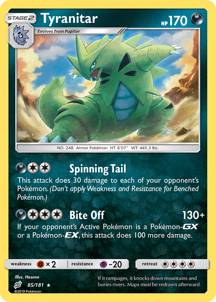 Tyranitar (85/181) [Sun & Moon: Team Up] | Mindsight Gaming