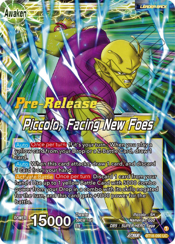 Piccolo // Piccolo, Facing New Foes (BT18-090) [Dawn of the Z-Legends Prerelease Promos] | Mindsight Gaming