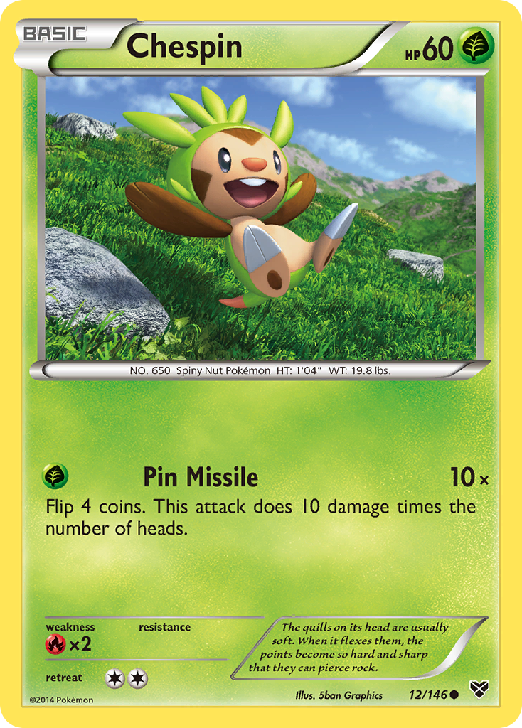 Chespin (12/146) [XY: Base Set] | Mindsight Gaming