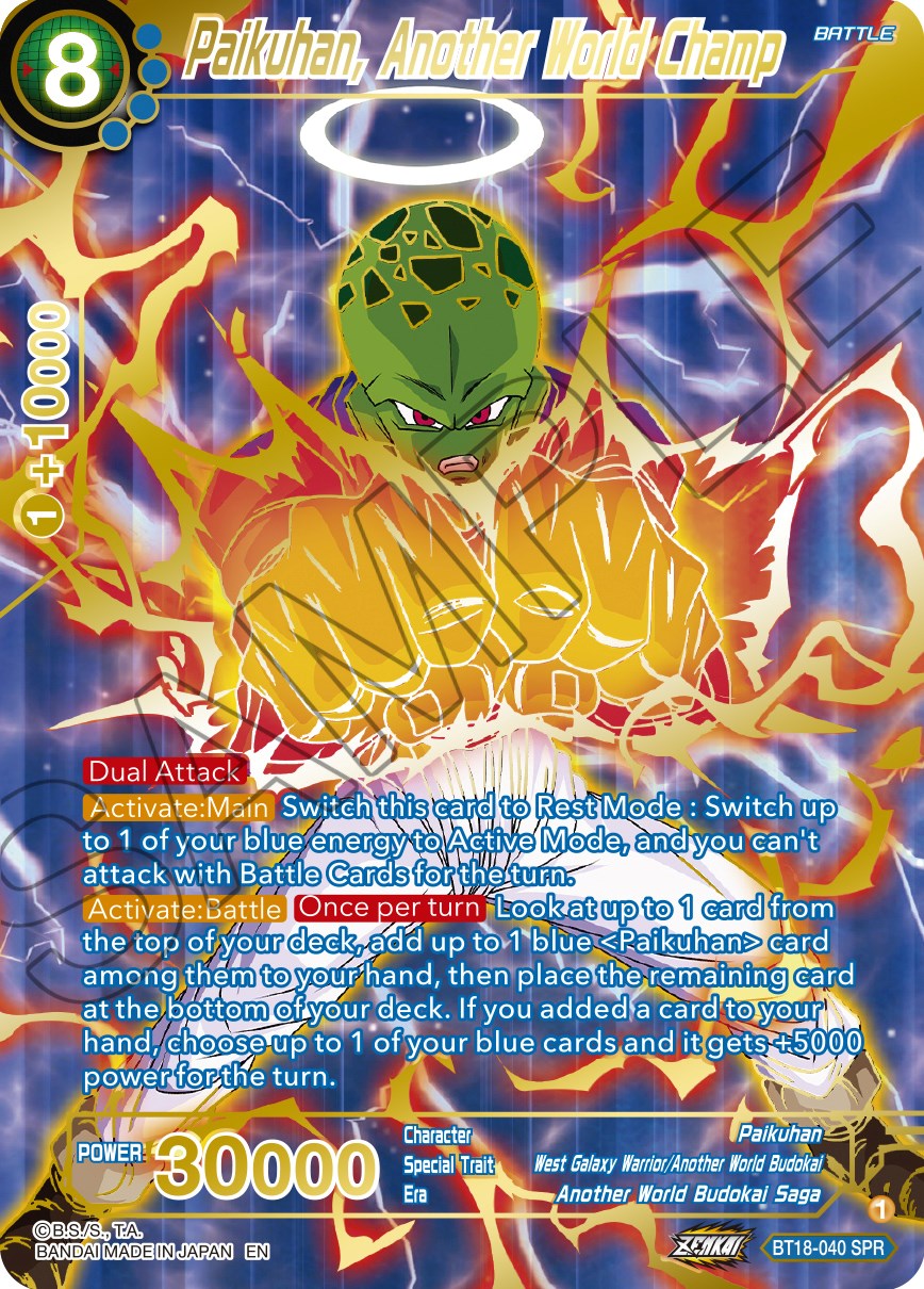 Paikuhan, Another World Champ (SPR) (BT18-040) [Dawn of the Z-Legends] | Mindsight Gaming