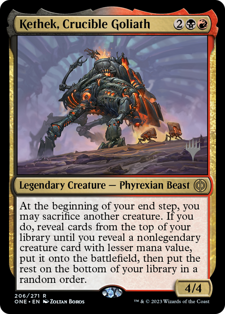 Kethek, Crucible Goliath (Promo Pack) [Phyrexia: All Will Be One Promos] | Mindsight Gaming