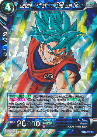 Determined Striker SSB Son Goku (Shatterfoil) (BT2-037) [Dragon Brawl] | Mindsight Gaming