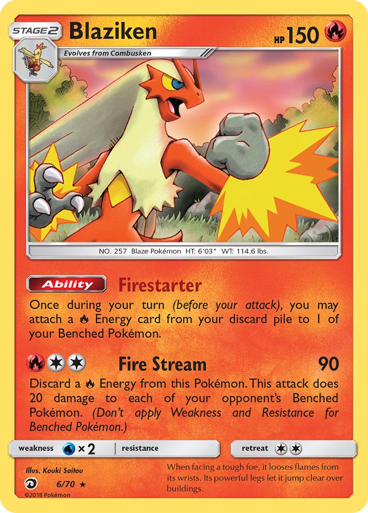 Blaziken (6/70) (Theme Deck Exclusive) [Sun & Moon: Dragon Majesty] | Mindsight Gaming