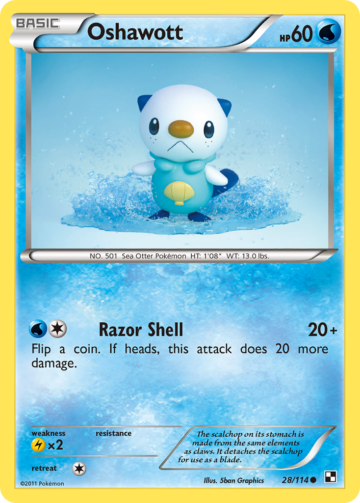 Oshawott (28/114) [Black & White: Base Set] | Mindsight Gaming