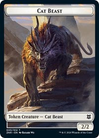 Cat Beast // Insect Double-sided Token [Zendikar Rising Tokens] | Mindsight Gaming