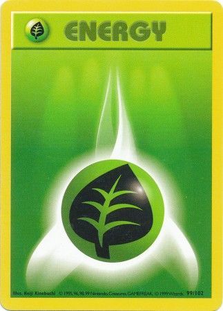 Grass Energy (99/102) [Base Set Shadowless Unlimited] | Mindsight Gaming