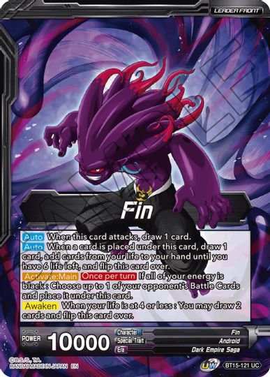 Fin // Fin, Apocalyptic Absorption (BT15-121) [Saiyan Showdown Prerelease Promos] | Mindsight Gaming