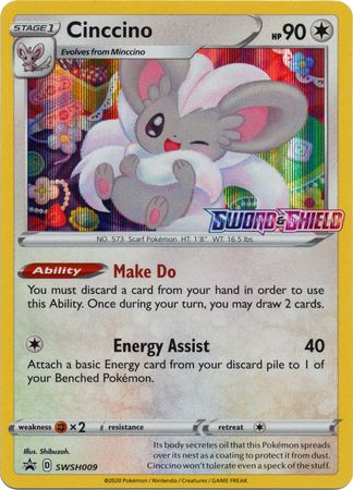 Cinccino (SWSH009) (Prerelease Promo) [Sword & Shield: Black Star Promos] | Mindsight Gaming