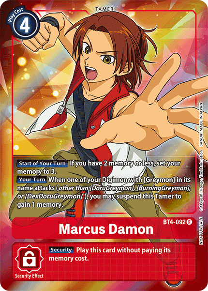 Marcus Damon [BT4-092] (Buy-A-Box Promo) [Great Legend Promos] | Mindsight Gaming