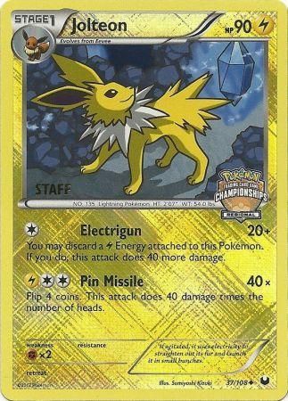 Jolteon (37/108) (Regional Championship 2013 Promo Staff) [Black & White: Dark Explorers] | Mindsight Gaming