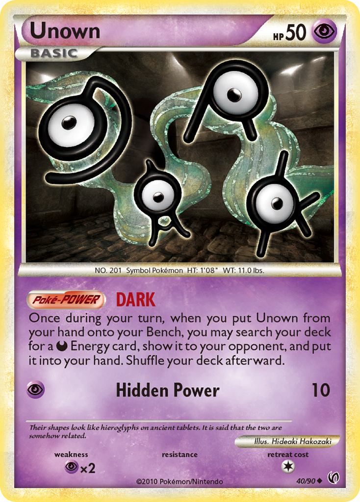 Unown (40/90) [HeartGold & SoulSilver: Undaunted] | Mindsight Gaming