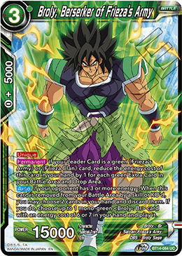 Broly, Berserker of Frieza's Army (BT14-084) [Cross Spirits] | Mindsight Gaming