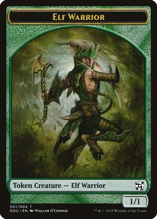 Elf Warrior Token [Duel Decks: Elves vs. Inventors Tokens] | Mindsight Gaming