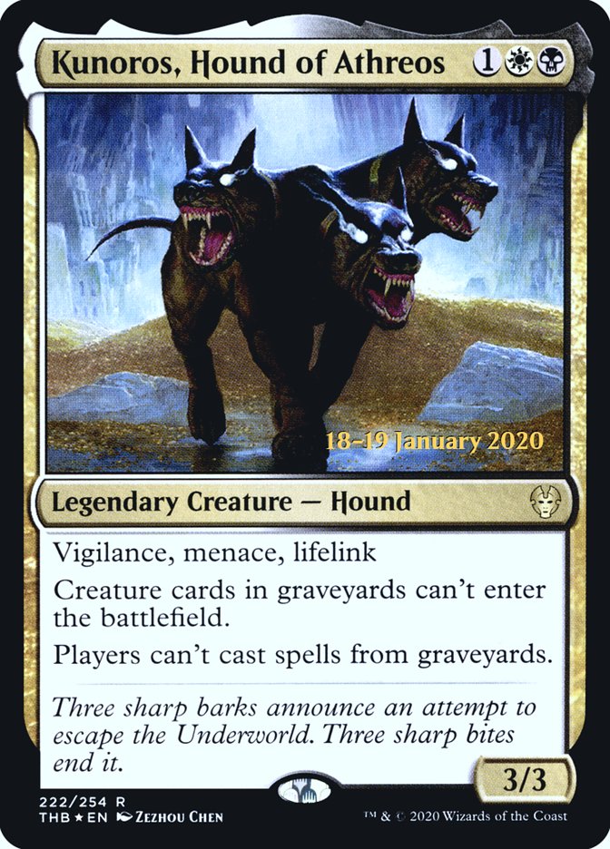 Kunoros, Hound of Athreos [Theros Beyond Death Prerelease Promos] | Mindsight Gaming