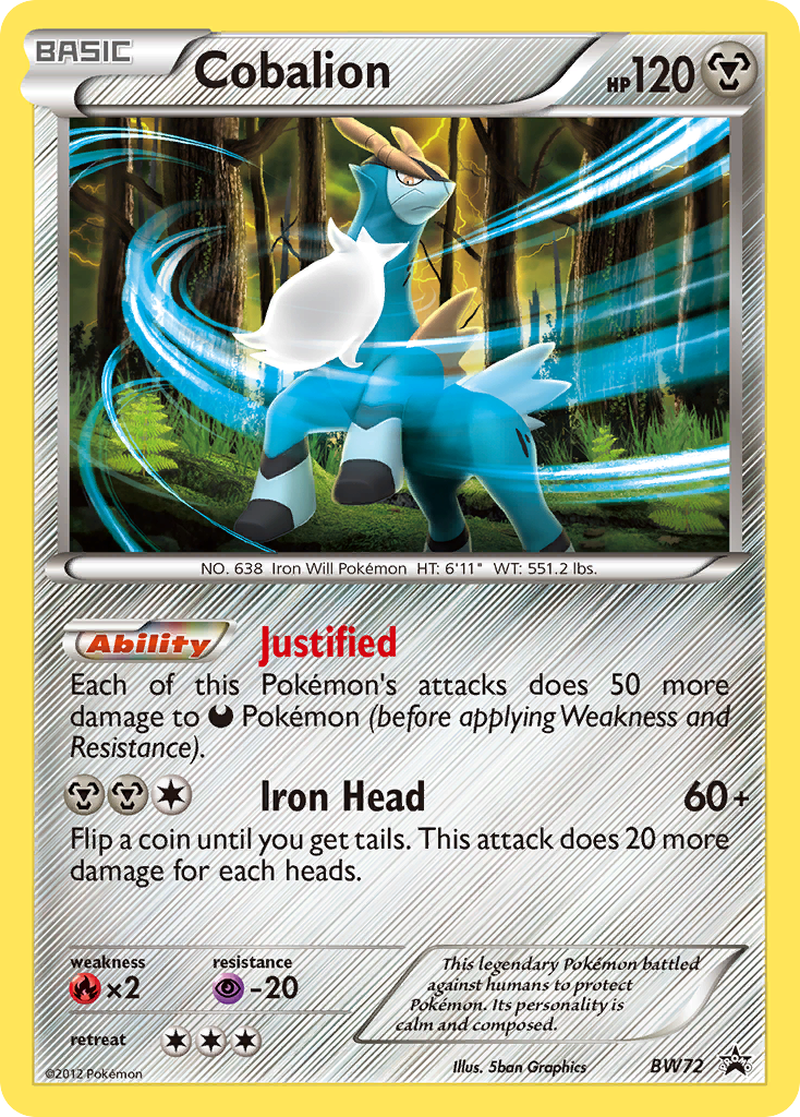 Cobalion (BW72) [Black & White: Black Star Promos] | Mindsight Gaming