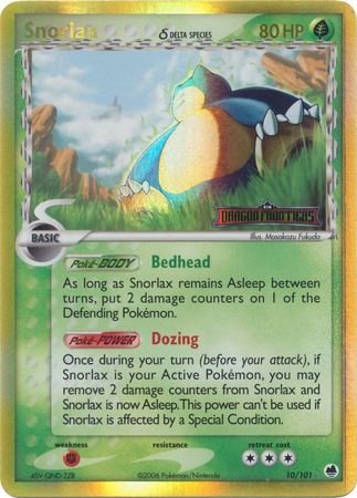 Snorlax (10/101) (Delta Species) (Stamped) [EX: Dragon Frontiers] | Mindsight Gaming