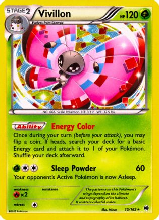 Vivillon (15/162) (Cosmos Holo) [XY: BREAKthrough] | Mindsight Gaming