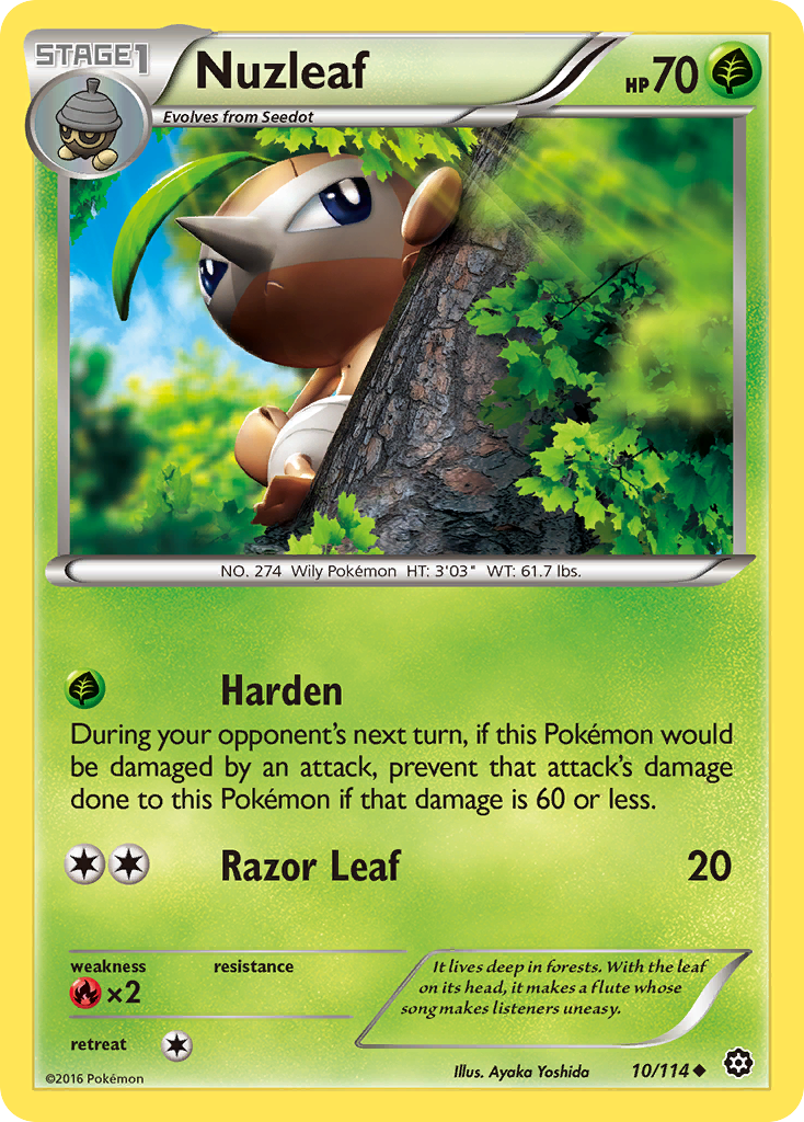 Nuzleaf (10/114) [XY: Steam Siege] | Mindsight Gaming