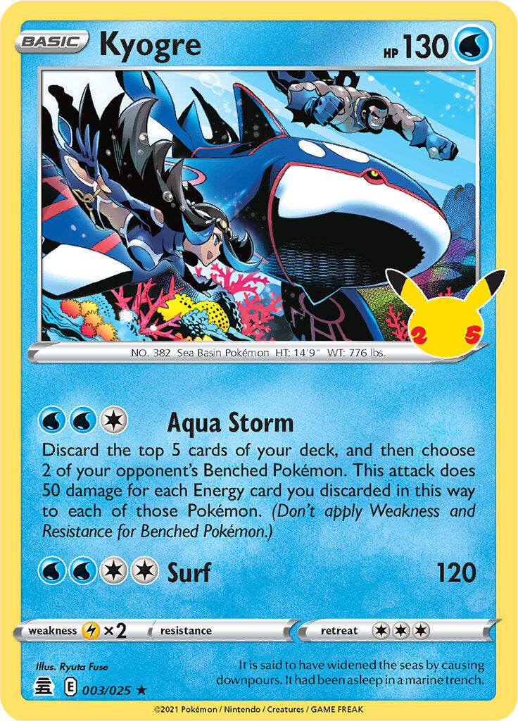 Kyogre (003/025) [Celebrations: 25th Anniversary] | Mindsight Gaming