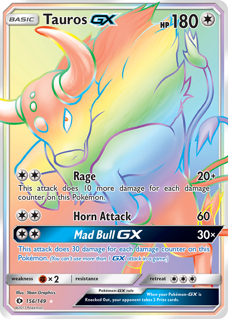 Tauros GX (156/149) [Sun & Moon: Base Set] | Mindsight Gaming