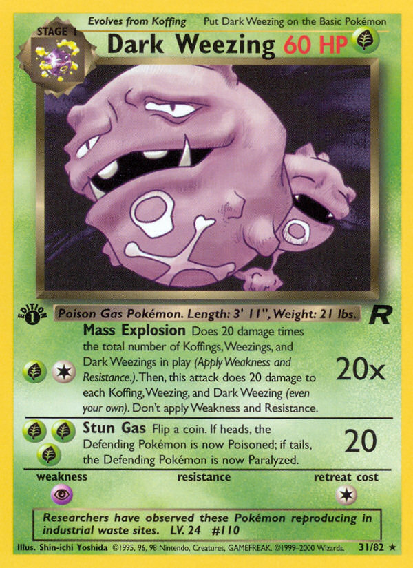 Dark Weezing (31/82) [Team Rocket 1st Edition] | Mindsight Gaming