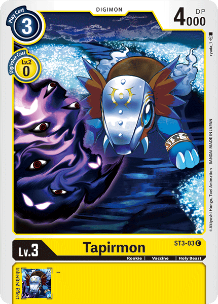 Tapirmon [ST3-03] [Starter Deck: Heaven's Yellow] | Mindsight Gaming