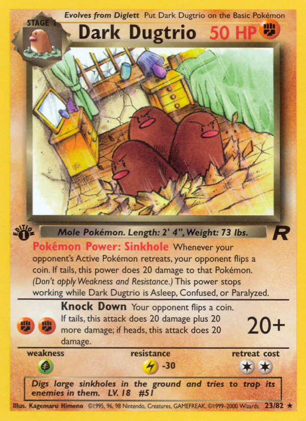 Dark Dugtrio (23/82) [Team Rocket 1st Edition] | Mindsight Gaming