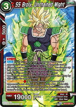 SS Broly, Unchained Might (Uncommon) [BT13-025] | Mindsight Gaming