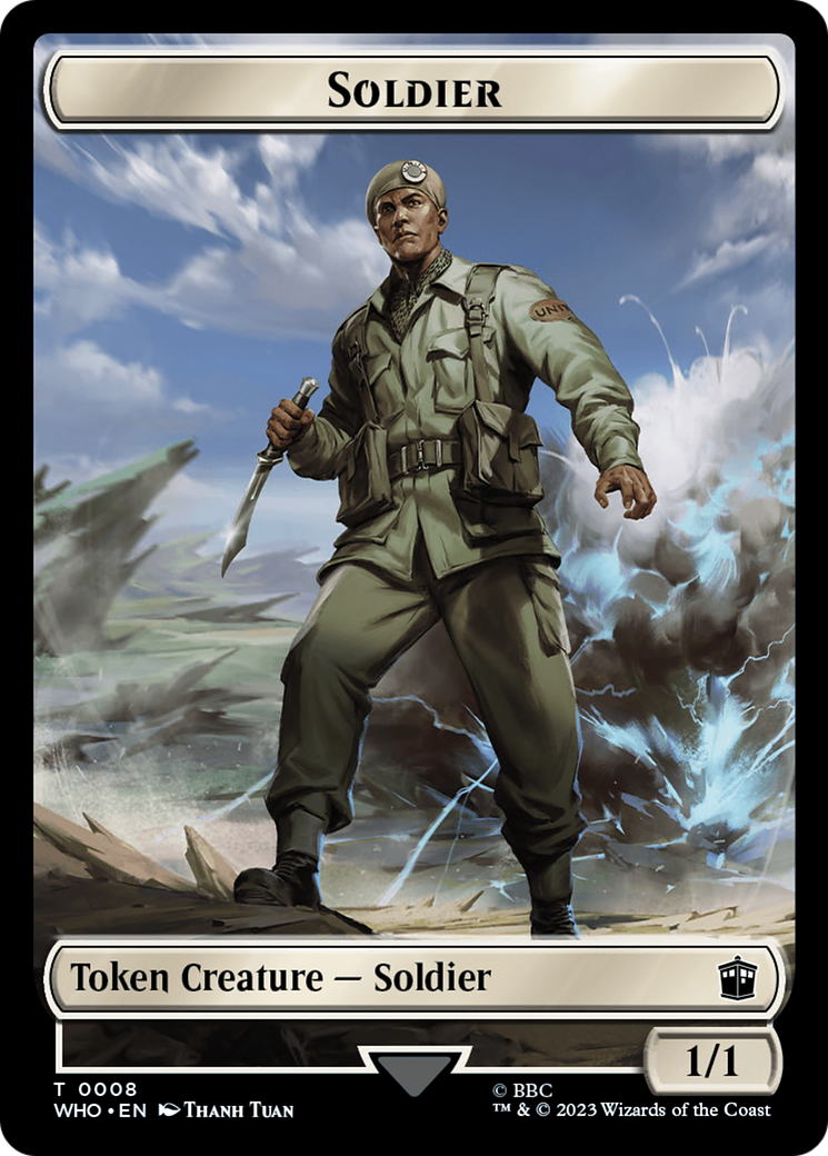 Soldier // Treasure (0028) Double-Sided Token [Doctor Who Tokens] | Mindsight Gaming