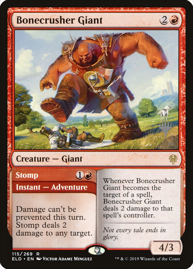 Bonecrusher Giant // Stomp (Promo Pack) [Throne of Eldraine Promos] | Mindsight Gaming