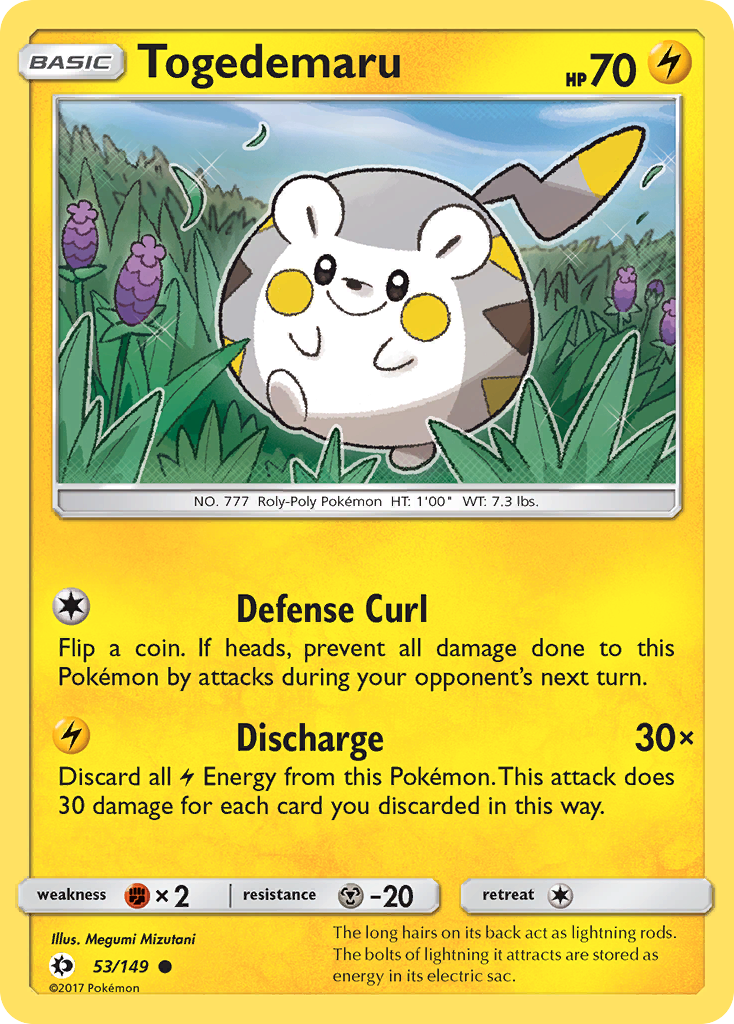 Togedemaru (53/149) [Sun & Moon: Base Set] | Mindsight Gaming