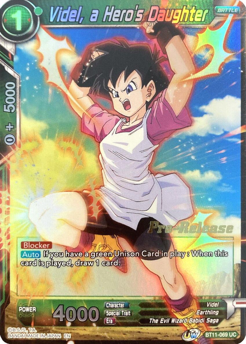 Videl, a Hero's Daughter (BT11-069) [Vermilion Bloodline Prerelease Promos] | Mindsight Gaming