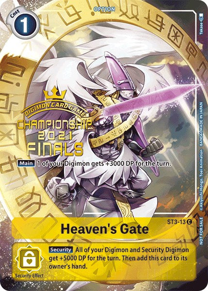 Heaven's Gate [ST3-13] (2021 Championship Finals Tamer's Evolution Pack) [Starter Deck: Heaven's Yellow Promos] | Mindsight Gaming