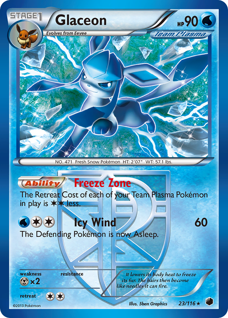 Glaceon (23/116) [Black & White: Plasma Freeze] | Mindsight Gaming