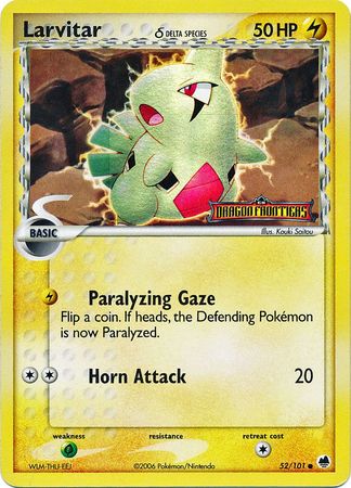 Larvitar (52/101) (Delta Species) (Stamped) [EX: Dragon Frontiers] | Mindsight Gaming