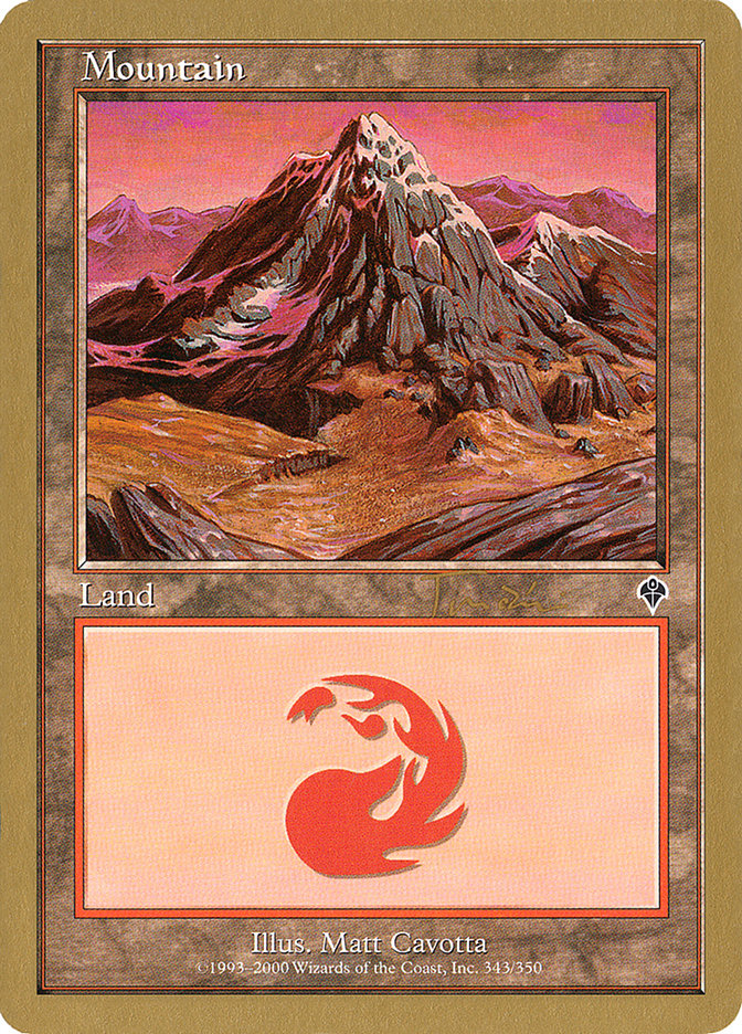 Mountain (jt343a) (Jan Tomcani) (INV) [World Championship Decks 2001] | Mindsight Gaming