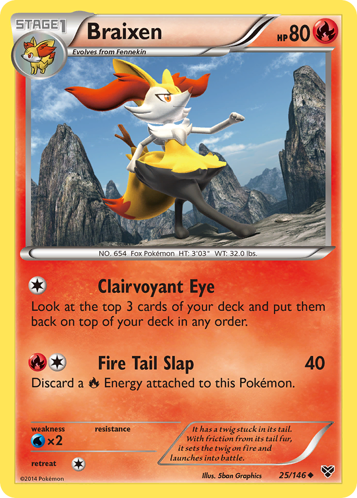 Braixen (25/146) [XY: Base Set] | Mindsight Gaming